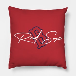 B Handletter Blue Red Pillow