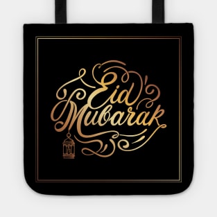 happy - eid mubarak - golden calligraphy Tote