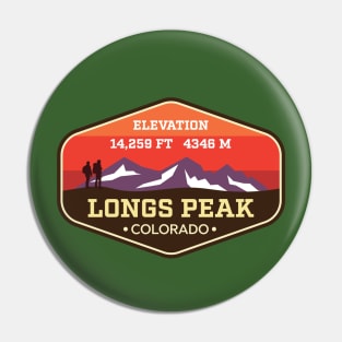 Longs Peak Colorado - 14ers Mountain Climbing Badge Pin