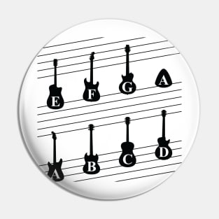 Alphabetic Musical Notes Pin