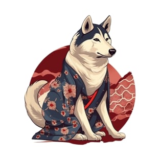 Samurai Husky Dog T-Shirt