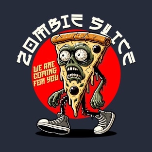 zombie pizza scary pizza slice foodie T-Shirt