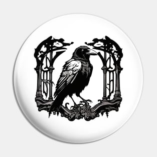 Mysterious crows, black crows with bad omens Pin