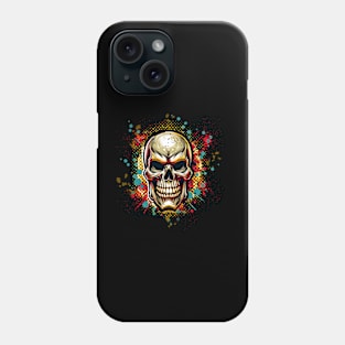 Skull Graffiti Style Comic Book Vector Illustration Phone Case