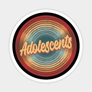 Adolescents Vintage Circle Magnet