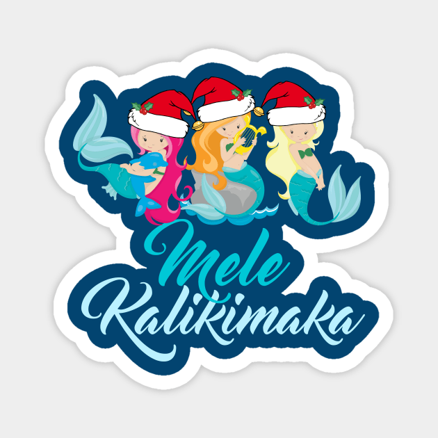 Mele Kalikimaka Mermaid Christmas Magnet by epiclovedesigns