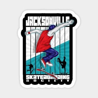 Skateboarding Jacksonville Florida Magnet