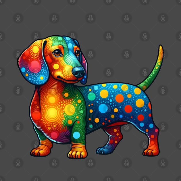 Mandala Dot Dachshund by KarmicKal