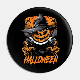 Scarecrow Halloween Pin