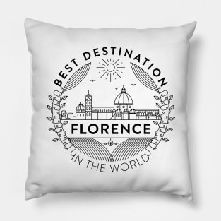 Florence Minimal Badge Design Pillow