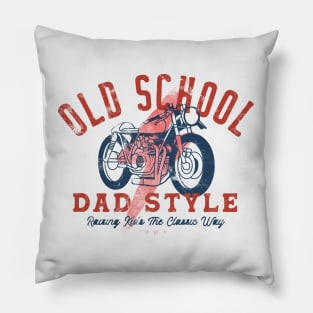 Old School Dad Style Funny Dad Jokes Fathers Day Pillow