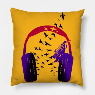 Headphone music Double bass Pillow