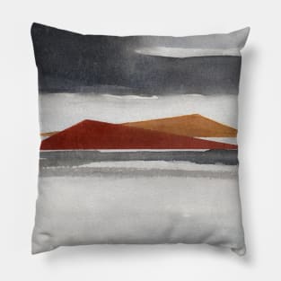 Abstract Watercolor Landscape 3 Pillow