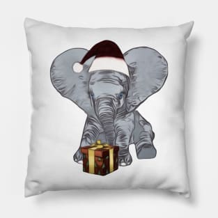 Christmas Baby Elephant Pillow