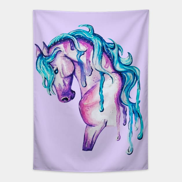 Watercolor Horse Tapestry by Lady Lilac