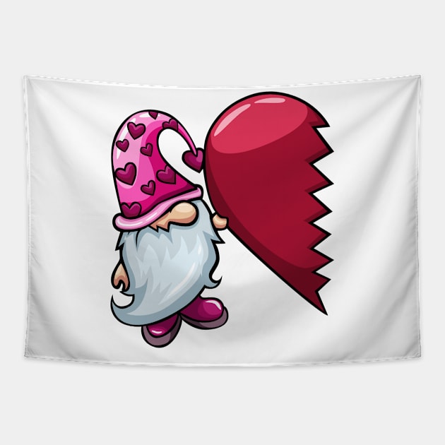 Gnome Valentines (Pink) Tapestry by RCM Graphix