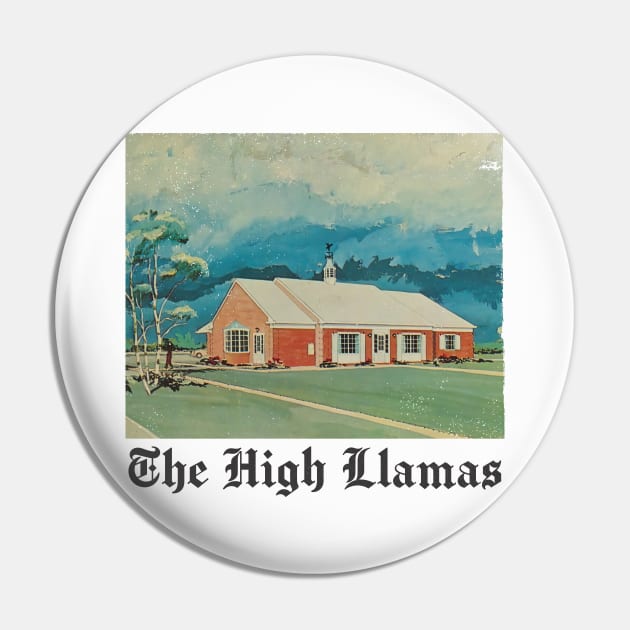 The High Llamas -  Original Fan Art Pin by unknown_pleasures