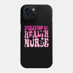 Cute Behavioral Health Nurse Groovy Retro Pink Phone Case