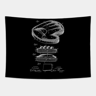 Baseball Catcher's Glove Vintage Funny Novelty Patent Drawing Tapestry