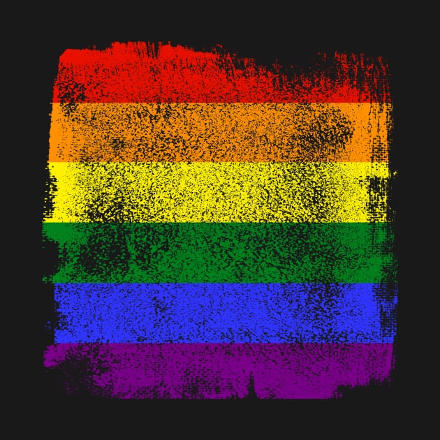 Distressed Gay/Queer Pride Rainbow Flag by EmceeFrodis