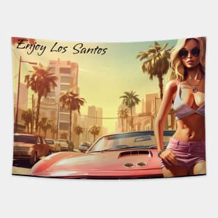 Postcard from Los Santos 3 Tapestry