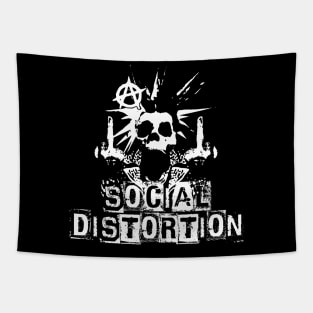 social skeleton punk Tapestry