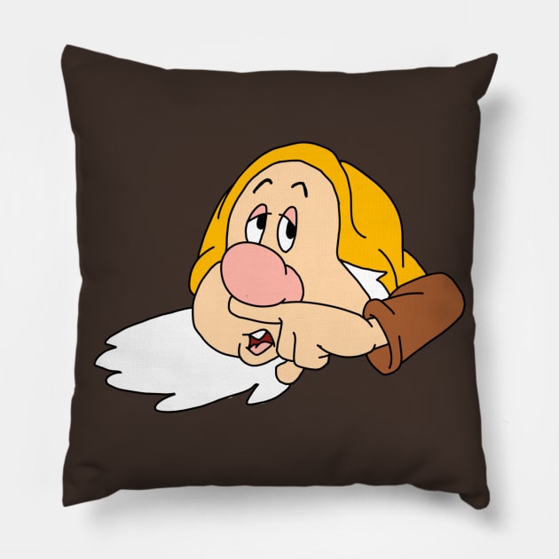 Sneezy Dwarf Pillow by BrittXJoe