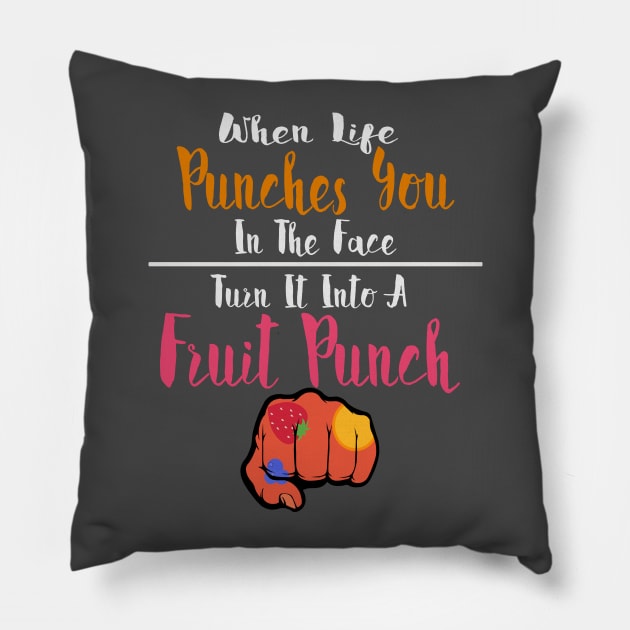 Fun Fruit Punch Shirts Pillow by jjamin