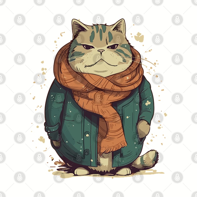 Winter Chubby Cat by MintaApparel