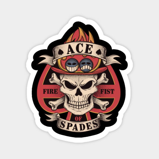 Ace Tattoo One Piece Pirate Flag One Piece Magnet Teepublic