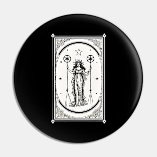 Themis Tarot Card Astrology Occult Mystical Pin