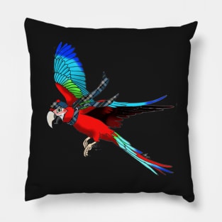 Scottish Green-Wing Macaw Pillow