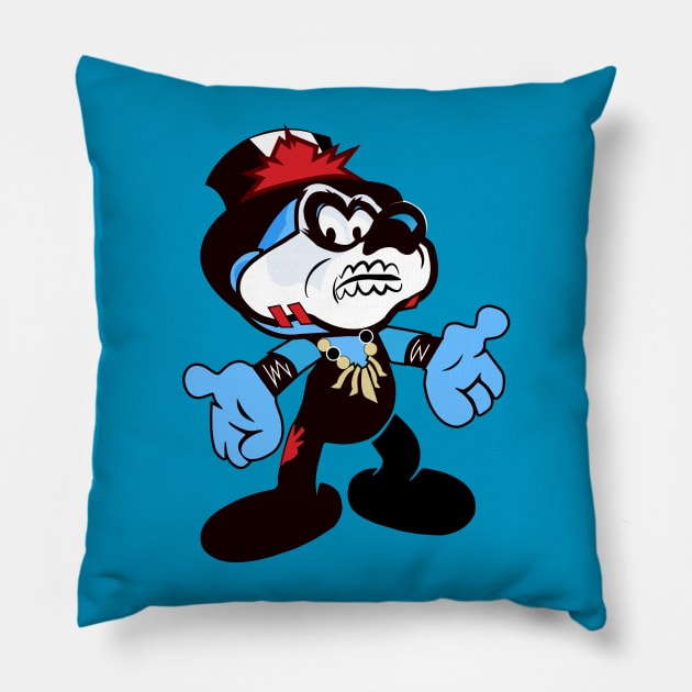 Papa Shango Smurf - Blue Variant Pillow by Gimmickbydesign