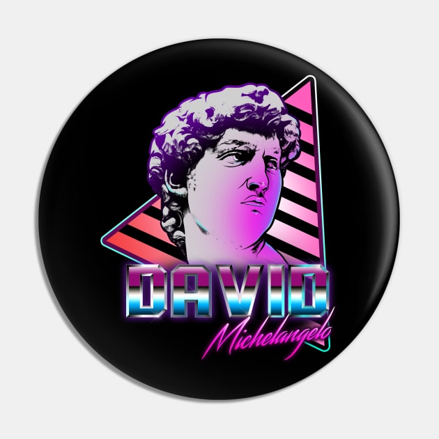 The David Retro Wave Pin by absolemstudio