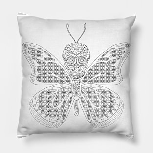 madame death butterfly ecopop Pillow