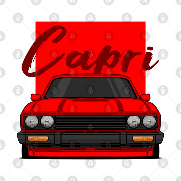 Front Red Capri MK3 Classic by GoldenTuners