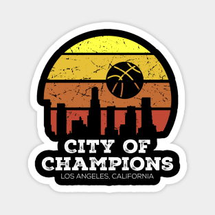 Los Angeles California City of Champions - Basketball Magnet