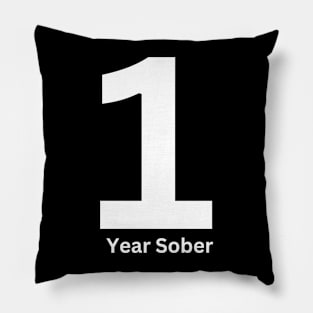 1 Year Sober Pillow