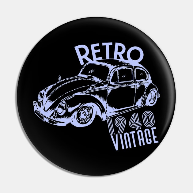 Retro car Pin by Sloop