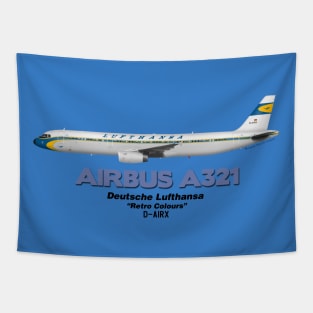 Airbus A321 - Deutsche Lufthansa "Retro Colours" Tapestry