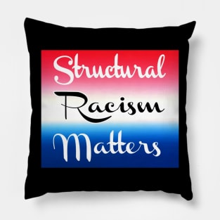 Structural Racism Matters - Institutionalized Racism - Systemic Racism - Back Pillow