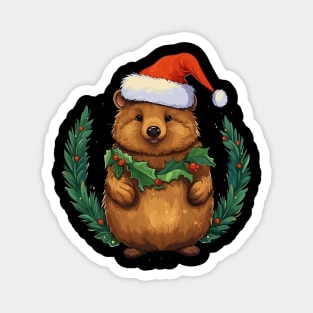 Quokka Christmas Magnet