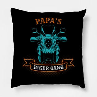 Papa's Biker Gang Father's Day Pillow