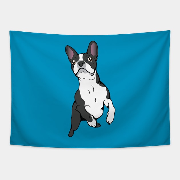 Boston Terrier Time! Tapestry by SurefootDesigns