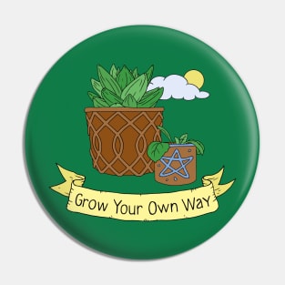 Grow Your Own Way, Succulent Illustration Pin