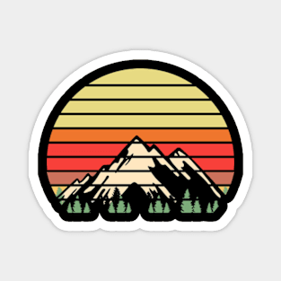 Mountain Retro Magnet