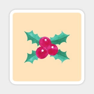 Orange Seasonal Holly Berries Magnet