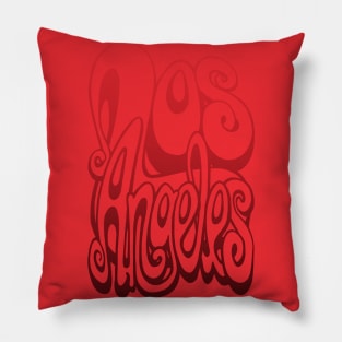 Los Angeles lettering art - cherry tomato Pillow