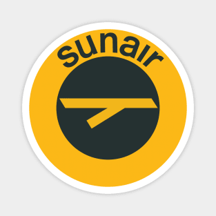 Vintage 1970's Sunair airline logo - vintage fly away feel Magnet