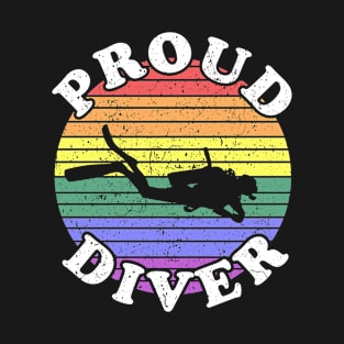 Retro LGBT Proud Scuba Diver T-Shirt